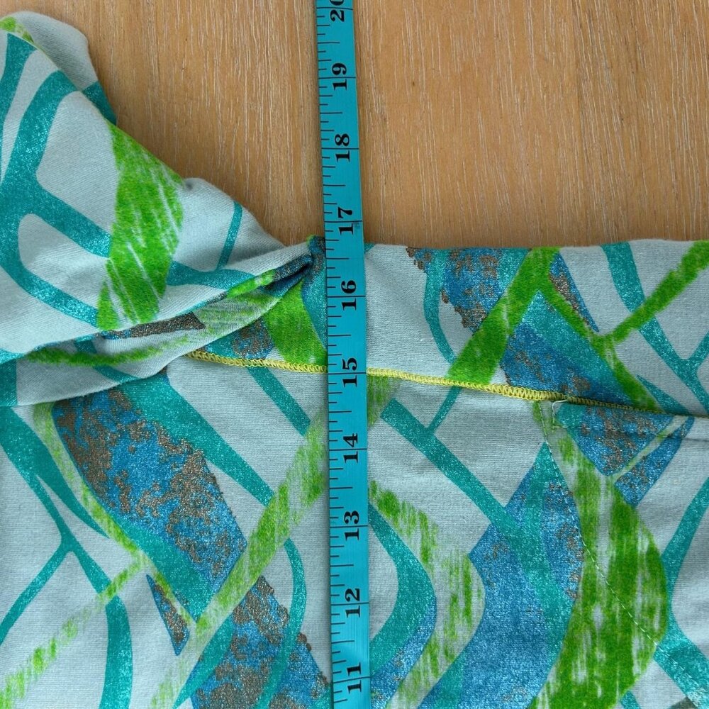 Custo Barcelona Hoodie Womens S/M Green Blue Full Zip Graphic Playa Hermosa Y2K - Picture 9 of 10